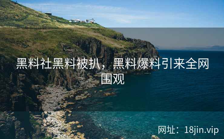 黑料社黑料被扒，黑料爆料引来全网围观