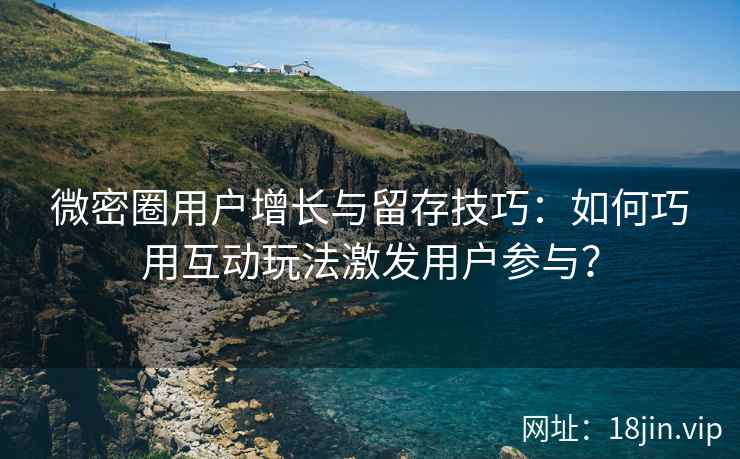 微密圈用户增长与留存技巧：如何巧用互动玩法激发用户参与？